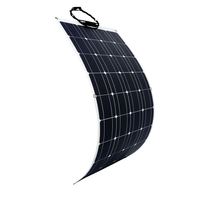 น้ําหนักเบาและง่ายในการติดตั้ง 100w 12v แผ่นแสงอาทิตย์ครึ่งยืดหยุ่นสําหรับเรือรถ
